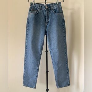 Vintage Calvin Klein All Over Sandblast Blue Denim Jeans Size 9